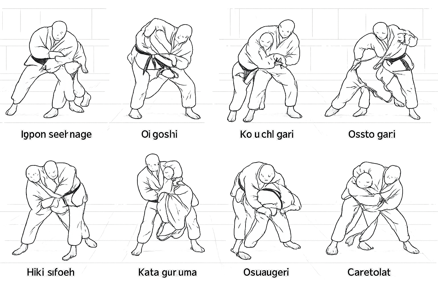 nom des prises de judo débutant